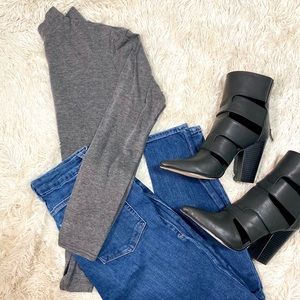 High leg, high neck bodysuit